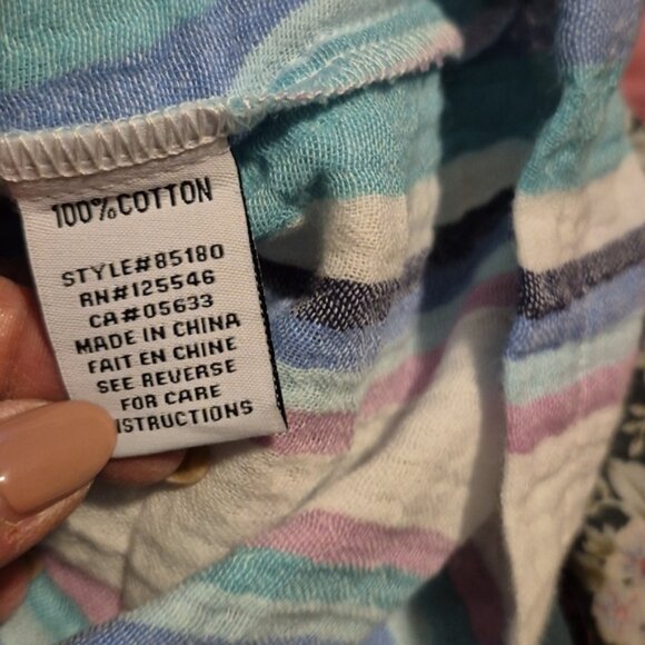 ESCAPE BY HABITAT Awning Stripe Dress Sz XL NWT - Picture 7 of 8